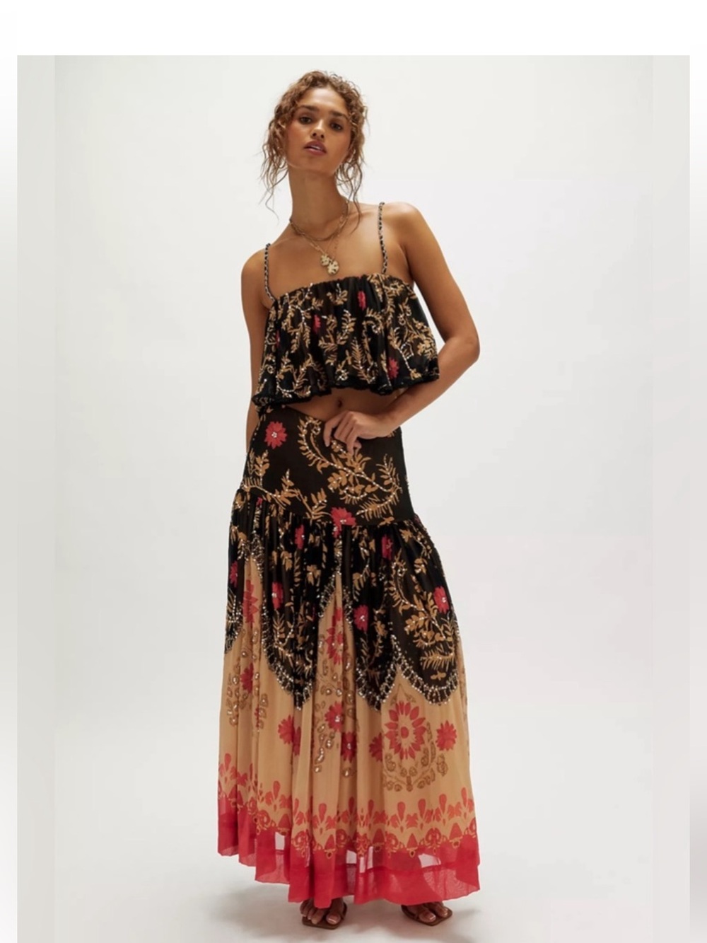 Free People Almost Like Fate Maxi Skirt Set